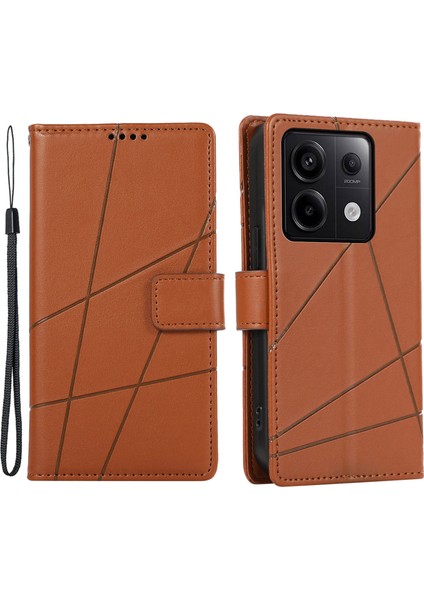 Xiaomi Redmi Note 13 Pro 5g Deri Kılıf Hattı Baskılı Cüzdan Kapağı (Yurt Dışından)