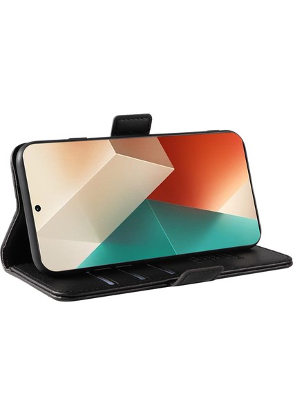 Xiaomi Poco X6 5g / Redmi Note 13 Pro 5g Cüzdan Standı Deri Telefon Kapağı (Yurt Dışından)