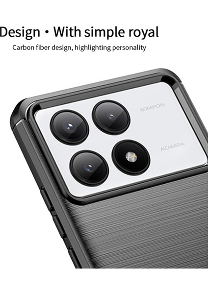 Xiaomi Poco X6 Pro 5g Telefon Kapağı Fırçalanmış Tasarım Tpu Telefon Kılıfı (Yurt Dışından) modelleri