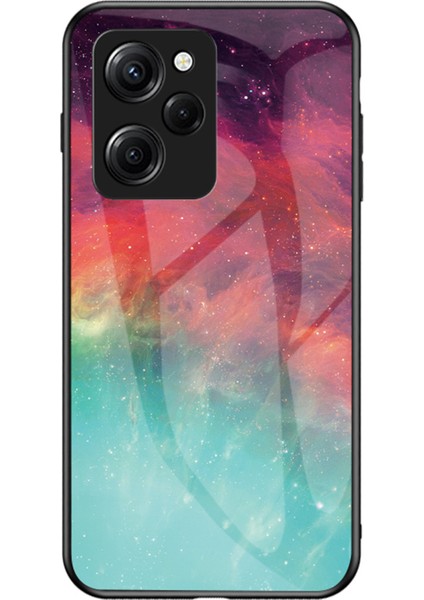 Xiaomi Poco X5 Pro 5g / Redmi Note 12 Pro Speed 5g Cep Telefon Kılıfı Temperlenmiş Cam+Pc+Tpu Yıldızlı Gökyüzü Desen Telefon Kapağı (Yurt Dışından)