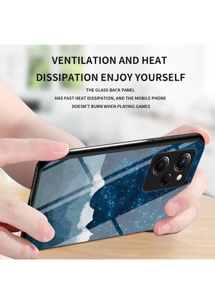 Xiaomi Poco X5 Pro 5g / Redmi Note 12 Pro Speed 5g Cep Telefon Kılıfı Temperlenmiş Cam+Pc+Tpu Yıldızlı Gökyüzü Desen Telefon Kapağı (Yurt Dışından) fırsatları