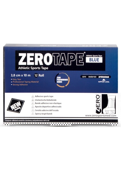 Zerotape Mavi 3,8cm x 10m Sporcu Tespit Bandı