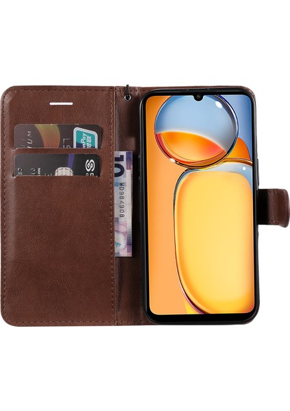 Xiaomi Poco C65 4g Düz Renkli Flip Stand Cep Telefonu Kapağı (Yurt Dışından) modelleri