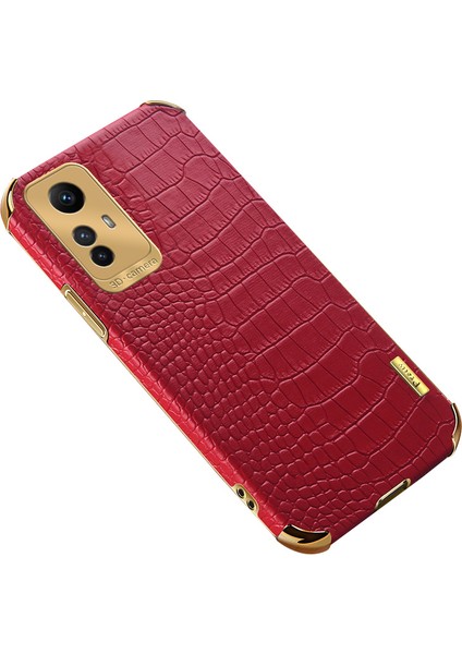 Redmi Note 12S 4g Deri Kaplamalı Tpu Telefon Kılıfı Timsah Doku Kapağı (Yurt Dışından)