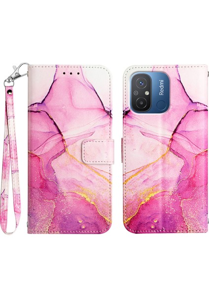 Xiaomi Redmi 12C 4g / 11A 4g / Poco C55 4g Telefon Kılıfı Pu Deri Cüzdan Stand Flip Cover (Yurt Dışından)