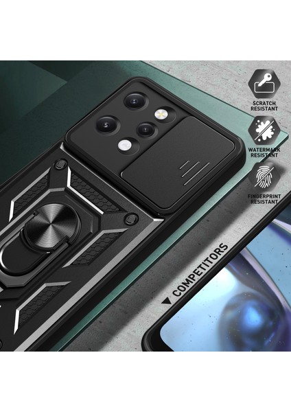 Xiaomi Redmi 12 4g Arka Lens Koruması Anti-Drop Anti-Drop Telefon Kılıfı Pc+Tpu Kickstand ile Kapak (Yurt Dışından) indirimleri