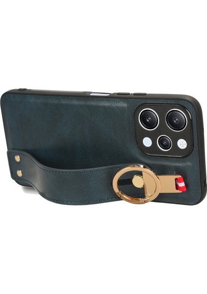 Xiaomi Redmi 12 4g Telefon Kılıfı Kick Bant Kickstand Deri Kaplamalı Pc+Tpu Şişe Açıcı ile Kapak (Yurt Dışından) modelleri