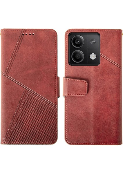 Xiaomi Redmi Note 13 5g Cep Telefonu Kılıf Buzağı Dokusu Deri Kart Yuvaları Kapak (Yurt Dışından)