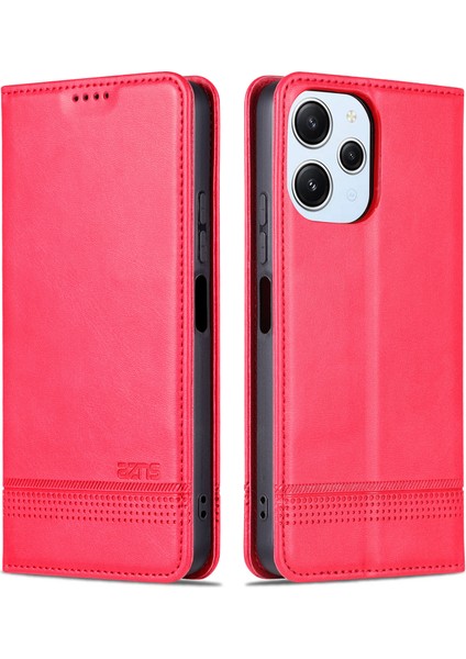 Xiaomi Redmi 12 4g Destekleme Stand Telefon Kapağı Pu Deri Deri Cüzdan Kılıfı Manyetik Telefon Kabuğu (Yurt Dışından)