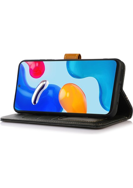 Xiaomi Redmi 12 4g Pu Deri Flip Folio Case Stand Cüzdan Buzağı Doku Telefon Kapağı (Yurt Dışından)