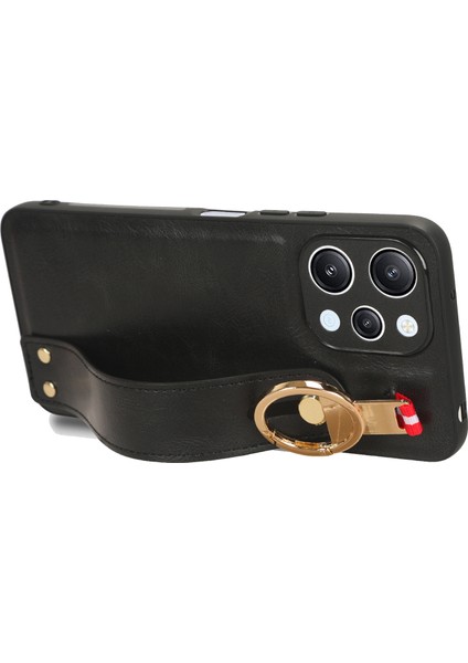 Xiaomi Redmi 12 4g Telefon Kılıfı Kick Bant Kickstand Deri Kaplamalı Pc+Tpu Şişe Açıcı ile Kapak (Yurt Dışından) modelleri