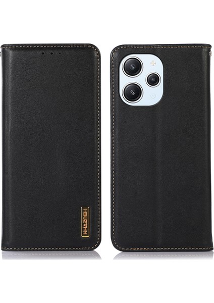 Xiaomi Redmi 12 4g Nappa Dokün Orun Inkak Deri Deri Cezet Kasası Rfıd Blowıng Stand Kapak (Yurt Dışından)