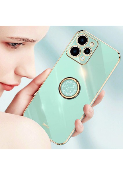 Xiaomi Redmi 12 4g Elektrokaplanmış Telefon Kılıf Yüzüğü Kickstand Tpu Arka Kapak (Yurt Dışından) modelleri