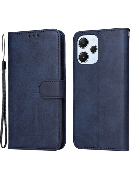 Xiaomi Redmi 12 4g Çizgi Anti-Çizelge Kılıfı Buzağı Dokusu Cüzdan Telefon Kılıfı Stand Flip Telefon Kabuğu Kapağı (Yurt Dışından)