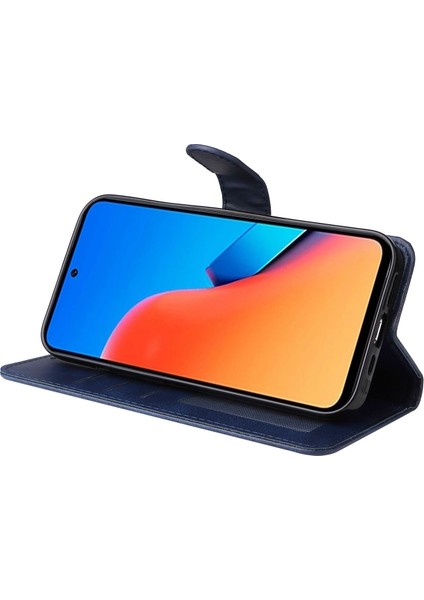 Xiaomi Redmi 12 4g Çizgi Anti-Çizelge Kılıfı Buzağı Dokusu Cüzdan Telefon Kılıfı Stand Flip Telefon Kabuğu Kapağı (Yurt Dışından) modelleri