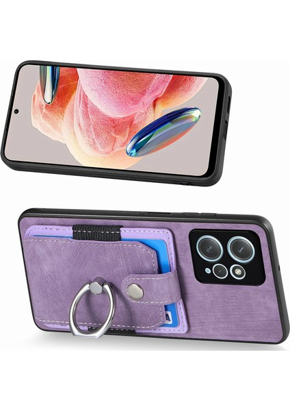 Xiaomi Redmi Note 12 4g Deri Kaplamalı Tpu Telefon Kapağı, Kart Yuvalı (Yurt Dışından)