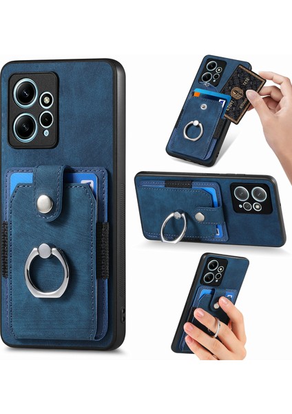 Xiaomi Redmi Note 12 4g Deri Kaplamalı Tpu Telefon Kapağı, Kart Yuvalı (Yurt Dışından)