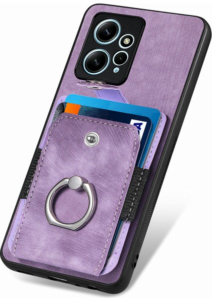 Xiaomi Redmi Note 12 4g Deri Kaplamalı Tpu Telefon Kapağı, Kart Yuvalı (Yurt Dışından)