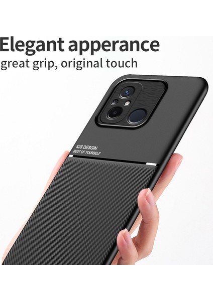 Xiaomi Redmi 12C 4g / Poco C55 4g Telefon Kılıf Hatları Baskılı Pu Deri+Tpu Manyetik Araba Montaj Telefon Kapağı (Yurt Dışından) fiyatları