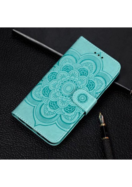 Xiaomi 13 Pu Deri Cüzdan Stand Telefon Kılıfı Mandala Çiçeği Dalgalanan Dalgalı Kapak (Yurt Dışından)