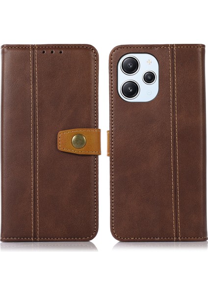 Xiaomi Redmi 12 4g Pu Deri Flip Folio Case Stand Cüzdan Buzağı Doku Telefon Kapağı (Yurt Dışından)