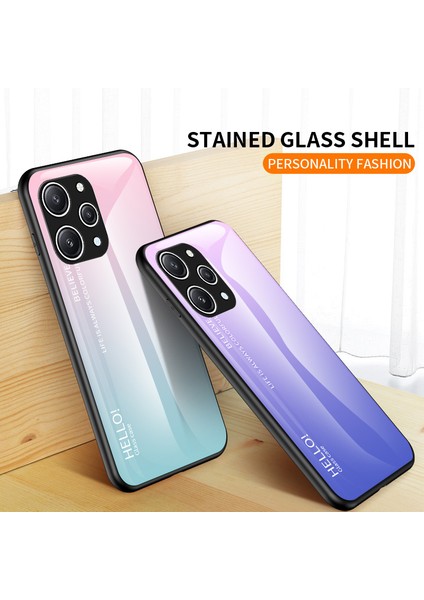 Xiaomi Redmi 12 4g Gradyan Temsilli Cam Kılıf Pc+Tpu Çizilmeye Dayanıklı Telefon Kapağı (Yurt Dışından) modelleri