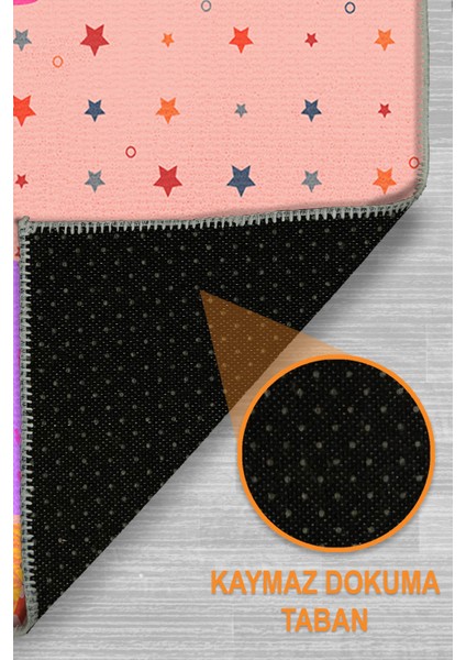 Polya Şönil Yıkanabilir Kaymaz Pamuk Tabanlı Çocuk Halısı indirimleri