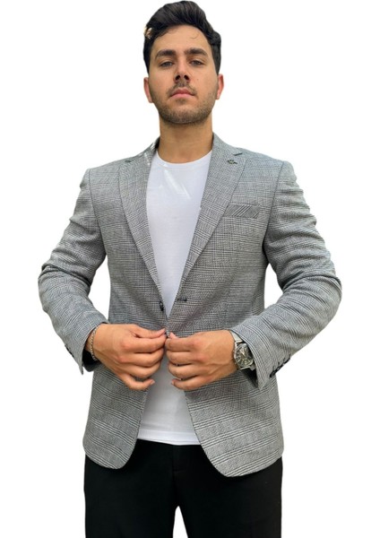 Çizgili Erkek Blazer Spor CEKET-1474