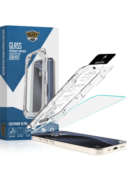 Buff iPhone 16 Pro Glass Easyfit Cam Ekran Koruyucu - Şeffaf