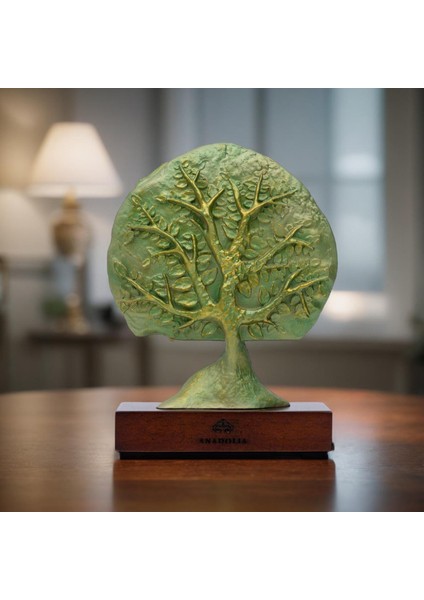 Hayat Ağacı Ahşap Kutulu Dekoratif Obje