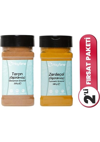 Tarçın Toz 160 gr + Zerdeçal Toz 180 gr 2'li