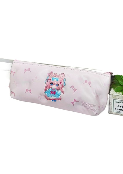 Nini Günlüğü Serisi Sevimli Kız Karikatür Kırtasiye Saklama Çantası Basit Öğrenci Büyük Kapasiteli Dekompresyon Üçgen Kalem Çantası (Yurt Dışından)