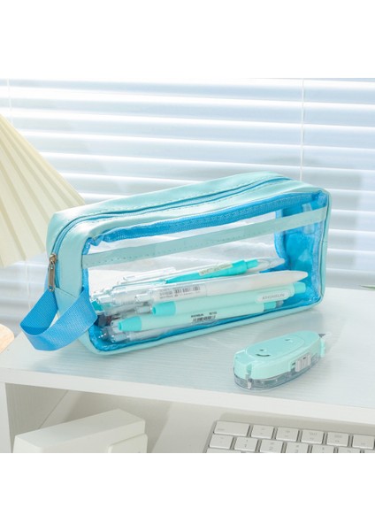 Ortaokul ve Lise Öğrencileri Için Şeffaf, Büyük Kapasiteli, Görünür Kalem Kutusu (Yurt Dışından)