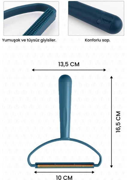 Aren Çift Taraflı Elbise Tiftik Ve Tüy Toparlayıcı Kazak Halı Plastik Kumaş Tüy Alma Yeşil