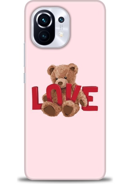 Xiaomi Mi 11 Kılıf Hd Baskılı Kılıf - Love Bear + 9h Nano Ekran Koruyucu