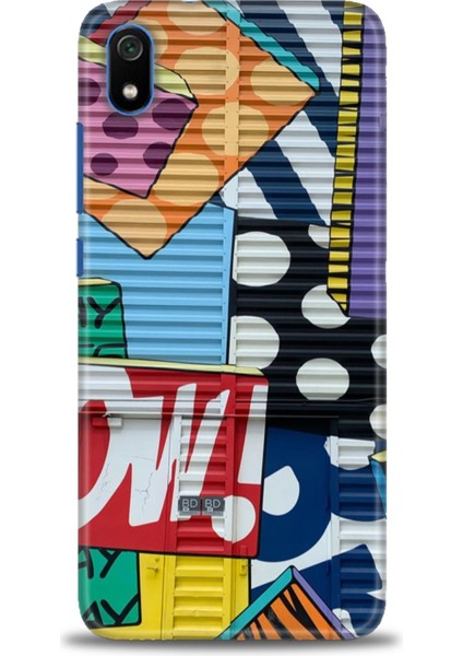 Xiaomi Redmi 7A Kılıf Hd Baskılı Kılıf - Grafiti + 9h Nano Ekran Koruyucu