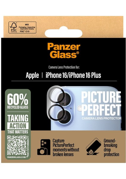 Panzerglass iPhone 16/16 Plus Pictureperfect Kamera Koruyucu