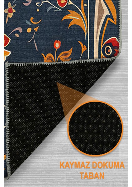 Andara Vintage Şönil Pamuk Tabanlı Salon Halısı Kaymaz Yıkanabilir Çevre Dostu indirimleri