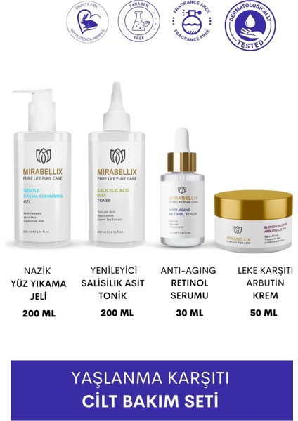 Yaşlanma Karşıtı Cilt Bakım Seti-4'lü