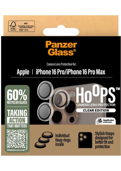 iPhone 16 Pro/16 Pro Max Hoops Transparan Kamera Koruyucu modelleri
