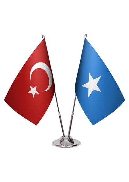 Somali ve Türkiye Ikili Masa Bayrağı Seti