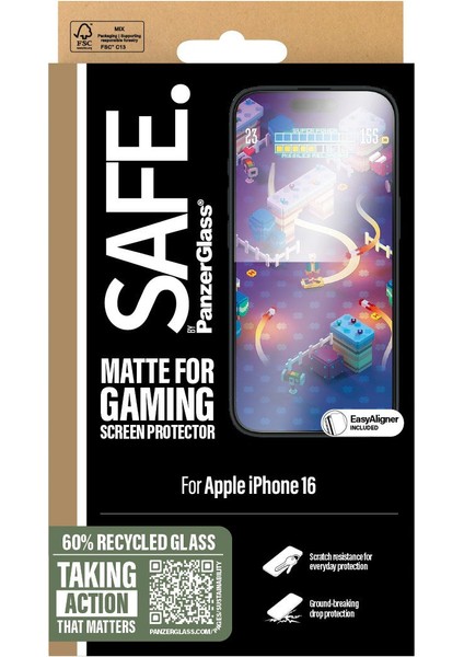 Safe. By Panzerglass iPhone 16 Gaming Uwf Ekran Koruyucu