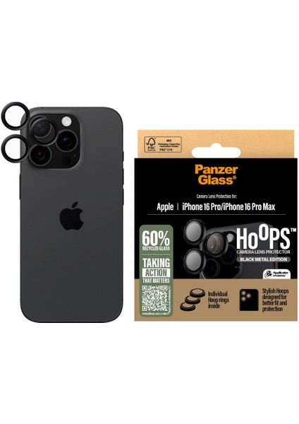 iPhone 16 Pro/16 Pro Max Hoops Siyah Kamera Koruyucu fiyatları