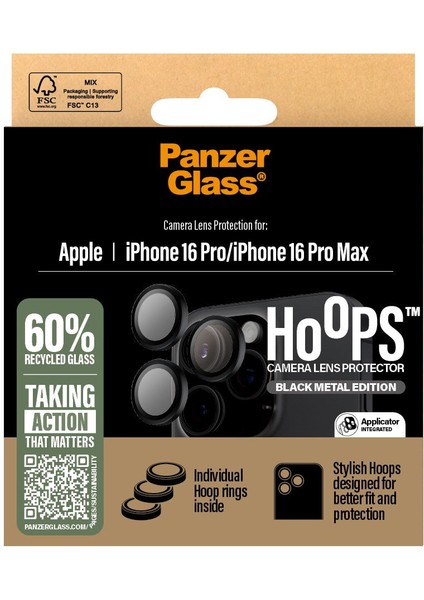 iPhone 16 Pro/16 Pro Max Hoops Siyah Kamera Koruyucu modelleri