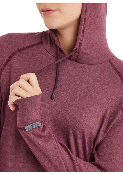 Kadın Termal Kapşonlu Sweatshirt 2. Seviye 5938 - Bordo