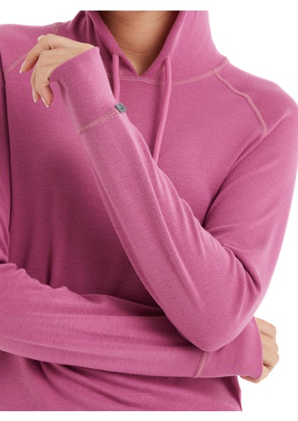 Kadın Termal Kapşonlu Sweatshirt 2. Seviye 5938 - Pembe modelleri
