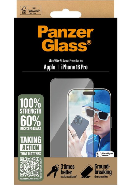 Panzerglass iPhone 16 Pro Uwf Ekran Koruyucu