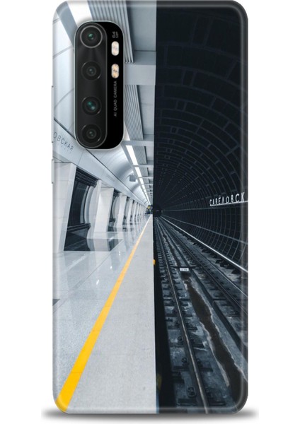 Xiaomi Mi Note 10 Lite Kılıf Hd Baskılı Kılıf - Metro Station + 9h Nano Ekran Koruyucu