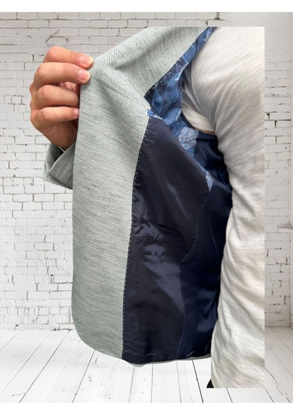 Vad Açık Gri Dokulu Erkek Blazer Spor Ceket 1412 fırsatları