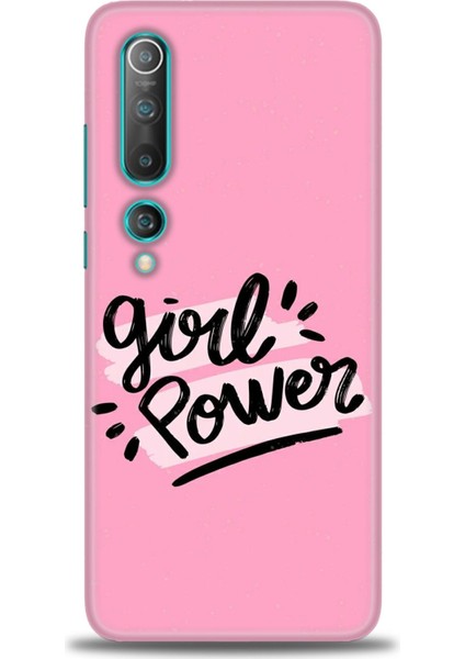 Xiaomi Mi 10 Kılıf Hd Baskılı Kılıf - Girll Power + 9h Nano Ekran Koruyucu